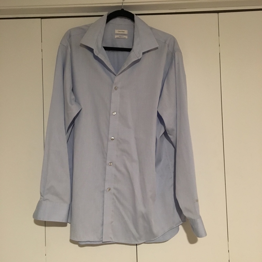 Calvin Klein Blue Button Up Dress Shirt